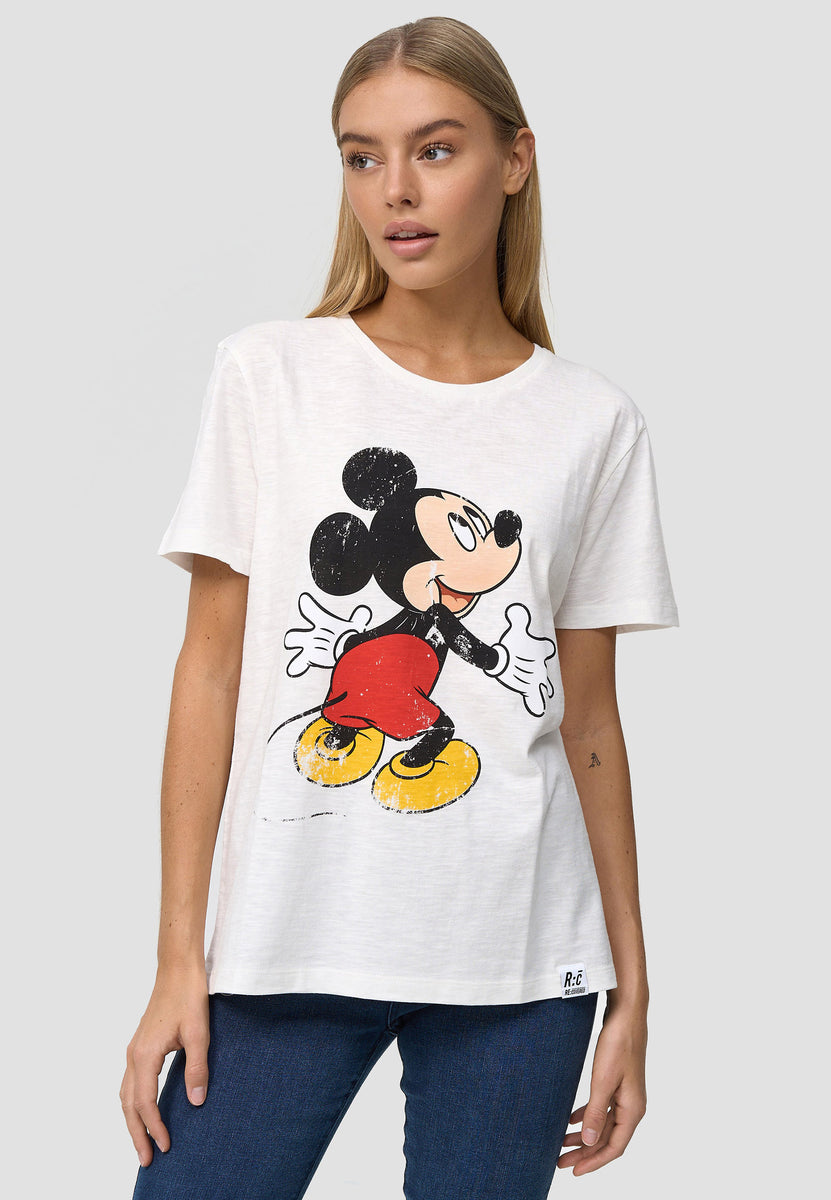 Disney Mickey Mouse Hug Ecru Fitted Womens T-Shirt – Recovered