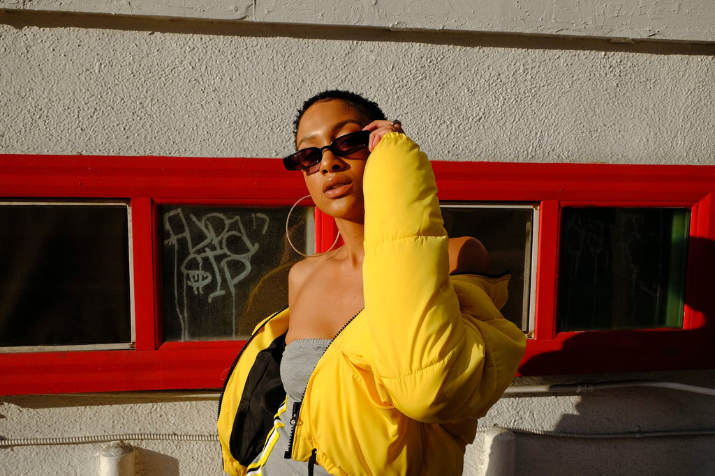 woman in streetwear fashion