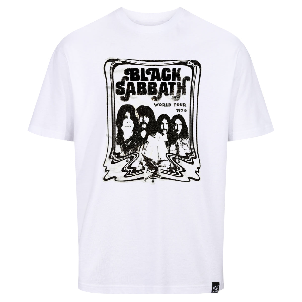 Black Sabbath World Tour '78 White Relaxed T-Shirt by Recovered
