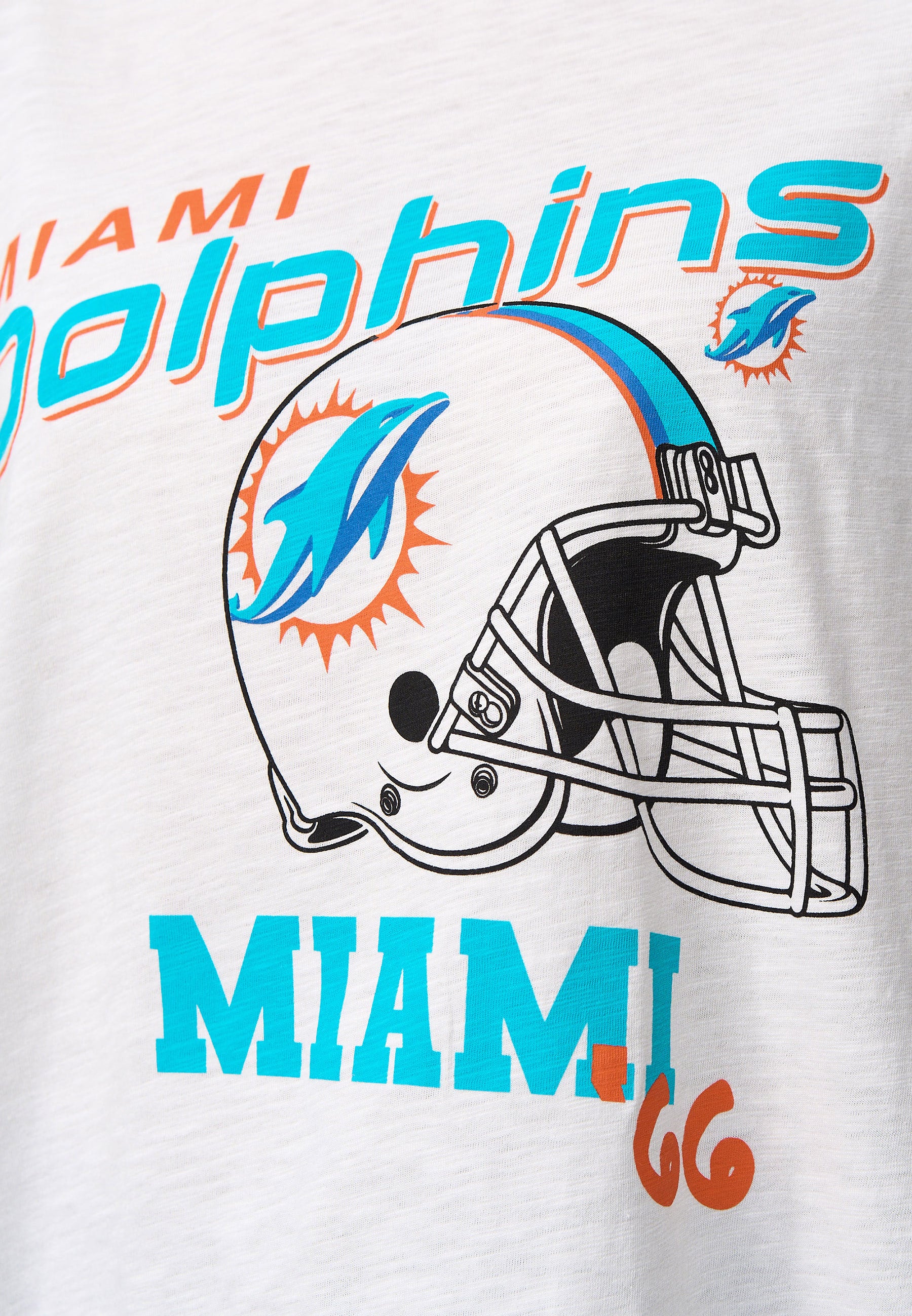 Skull wearing a Miami Dolphin Helmet tattoo