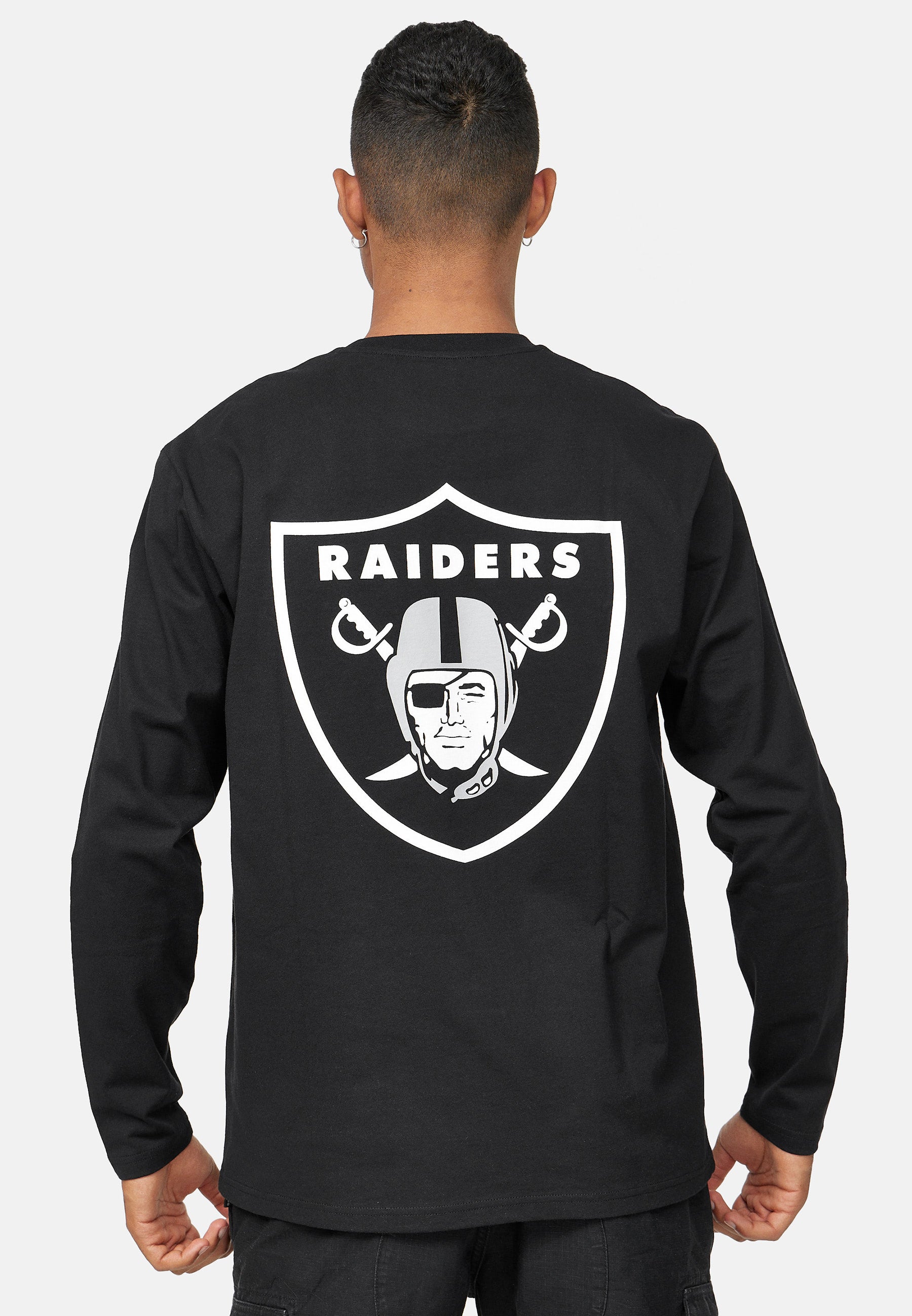 Las Vegas Raiders New Era Women's Plus Size Athletic Varsity Lace-Up Long  Sleeve T-Shirt - Black/White