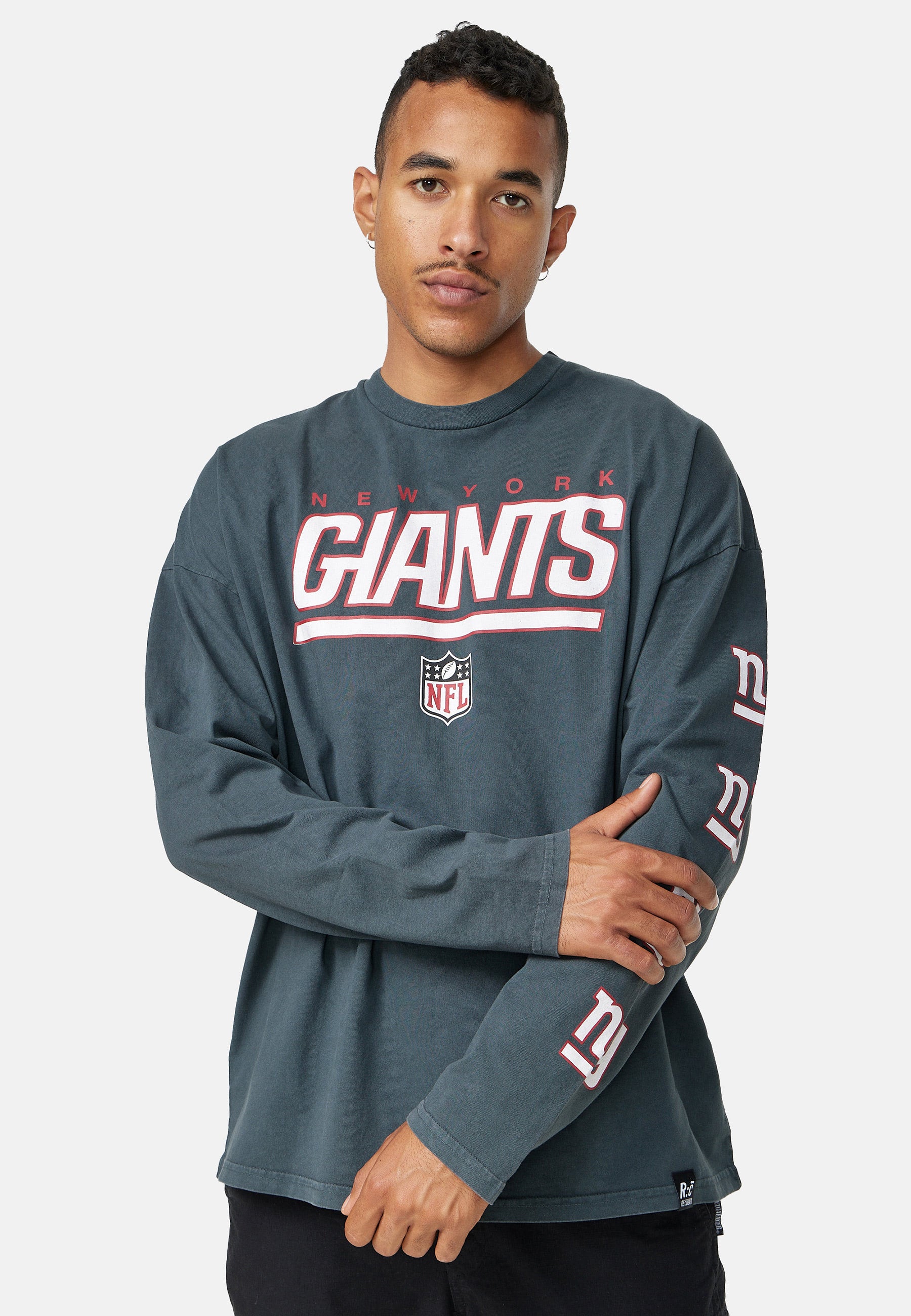 NFL Vintage Shield Black Relaxed Long Sleeve T-shirt – Recovered Clothing